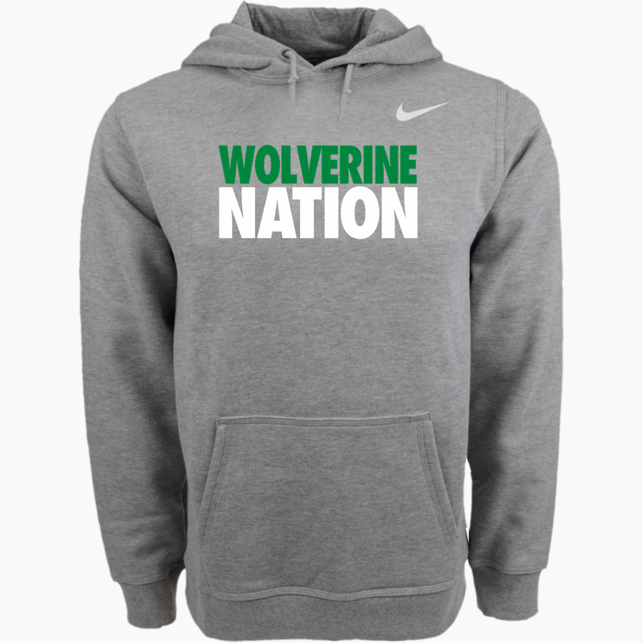 BIGGS HIGH SCHOOL WOLVERINES <span class="pdp-name-mascot">BIGGS WOLVERINES</span> Nike Men's Club Pullover Fleece Hoodie