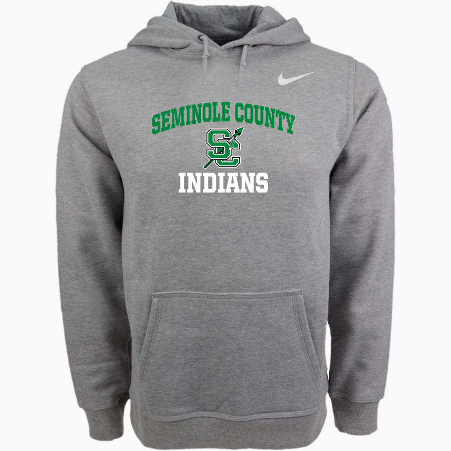 SEMINOLE COUNTY HIGH SCHOOL INDIANS Nike Men's Club Pullover Fleece Hoodie