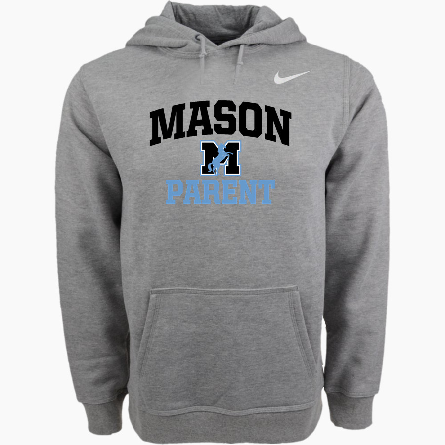 Mason Mustangs Nike Men's Club Pullover Fleece Hoodie