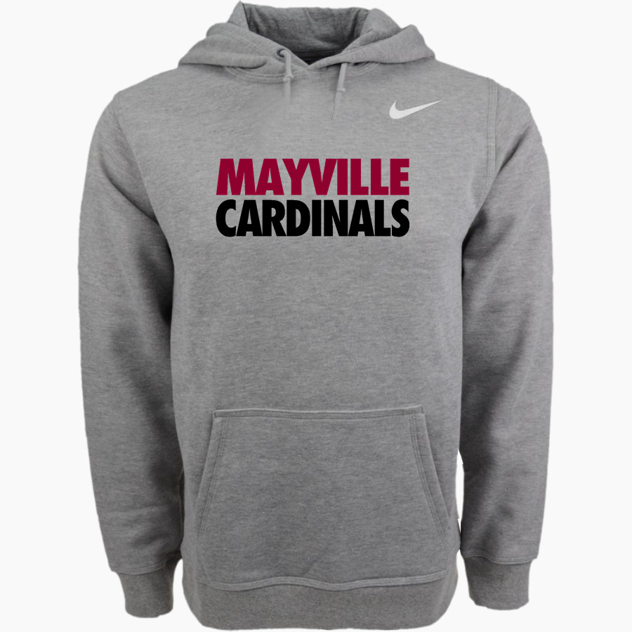 MAYVILLE HIGH SCHOOL CARDINALS Nike Men's Club Pullover Fleece Hoodie