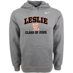 LESLIE HIGH SCHOOL BLACKHAWKS <span class="pdp-name-mascot">LESLIE BLACKHAWKS</span> Nike Men's Club Pullover Fleece Hoodie Front Thumbnail