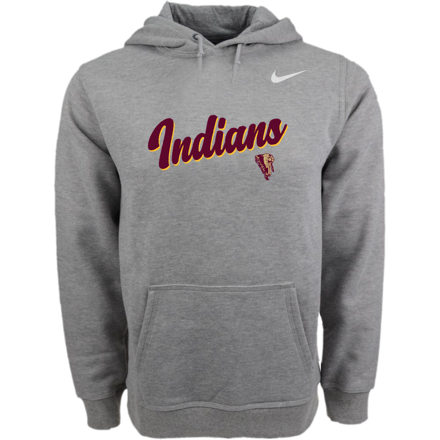 Poplar Indians <span class="pdp-name-mascot">Poplar Indians</span> Nike Men's Club Pullover Fleece Hoodie