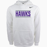 HILLCREST HIGH SCHOOL HAWKS Nike Men's Club Pullover Fleece Hoodie Front Thumbnail