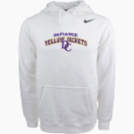 Defiance College Yellow Jackets Nike Men's Club Pullover Fleece Hoodie Front Thumbnail