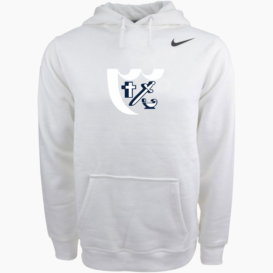 Breck Mustangs Nike Men's Club Pullover Fleece Hoodie
