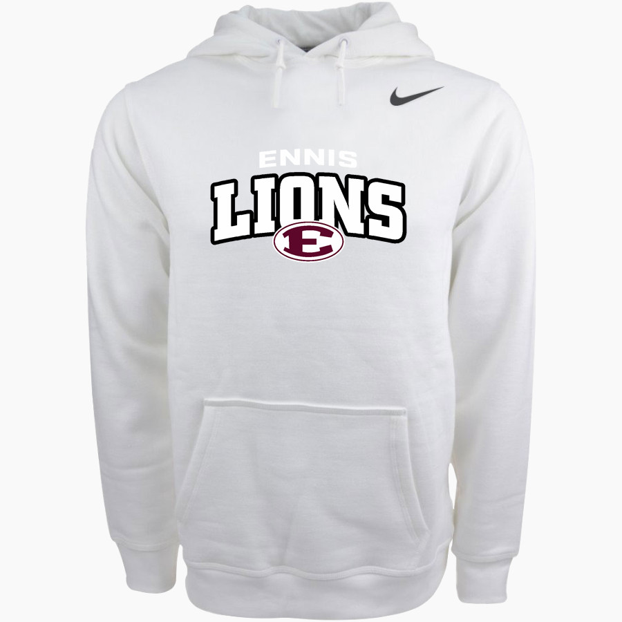 ENNIS HIGH SCHOOL LIONS <span class="pdp-name-mascot">ENNIS LIONS</span> Nike Men's Club Pullover Fleece Hoodie