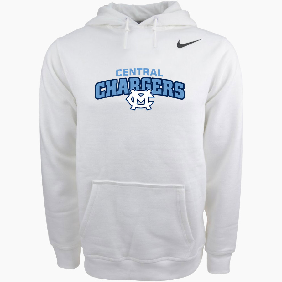 CENTRAL HIGH SCHOOL CHARGERS <span class="pdp-name-mascot">CHARGERS</span> Nike Men's Club Pullover Fleece Hoodie