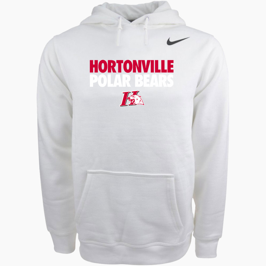 HORTONVILLE HIGH SCHOOL POLAR BEARS <span class="pdp-name-mascot">HORTONVILLE POLAR BEARS</span> Nike Men's Club Pullover Fleece Hoodie