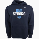 RAMONA HIGH SCHOOL RAMS Nike Men's Club Pullover Fleece Hoodie Front Thumbnail