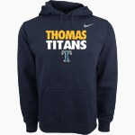 Thomas TITANS <span class="pdp-name-mascot">THOMAS TITANS</span> Nike Men's Club Pullover Fleece Hoodie Front Thumbnail