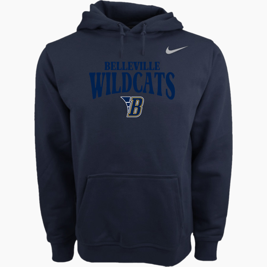 BELLEVILLE HIGH SCHOOL WILDCATS <span class="pdp-name-mascot">BELLEVILLE WILDCATS</span> Nike Men's Club Pullover Fleece Hoodie