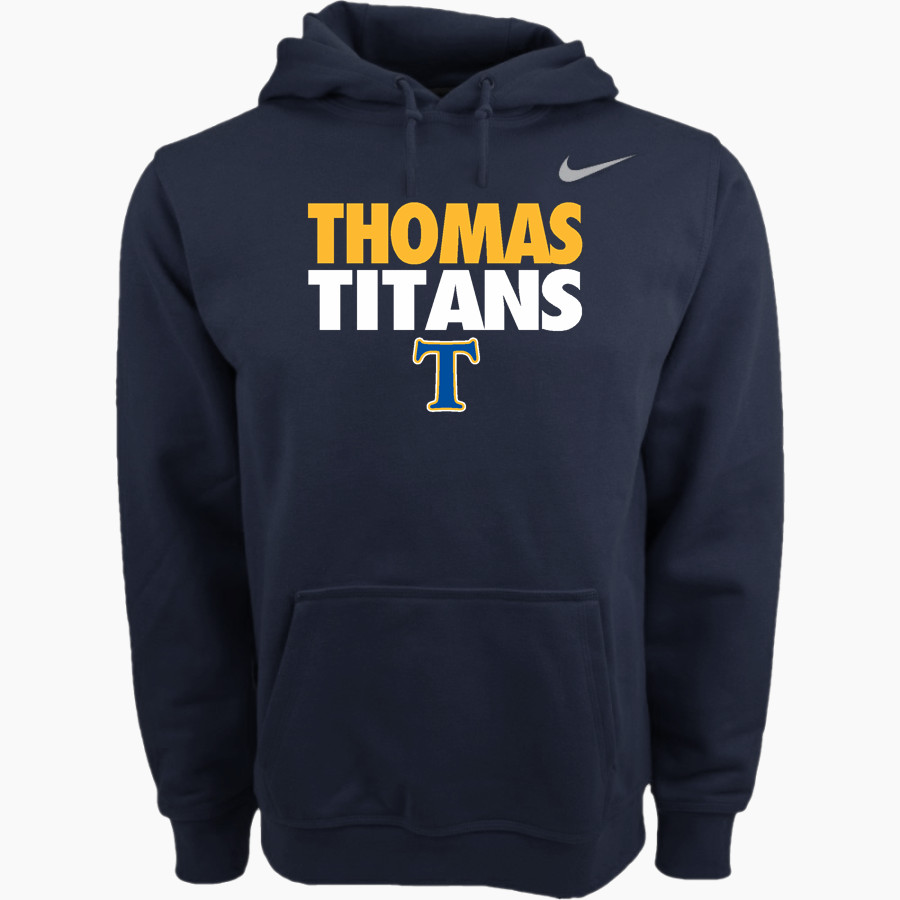 Thomas TITANS <span class="pdp-name-mascot">THOMAS TITANS</span> Nike Men's Club Pullover Fleece Hoodie