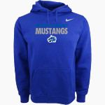 MERRITT ACADEMY HIGH SCHOOL MUSTANGS Nike Men's Club Pullover Fleece Hoodie Front Thumbnail