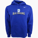DIVISION HIGH SCHOOL BLUE DRAGONS Nike Men's Club Pullover Fleece Hoodie Front Thumbnail