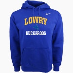 LOWRY HIGH SCHOOL BUCKAROOS Nike Men's Club Pullover Fleece Hoodie Front Thumbnail