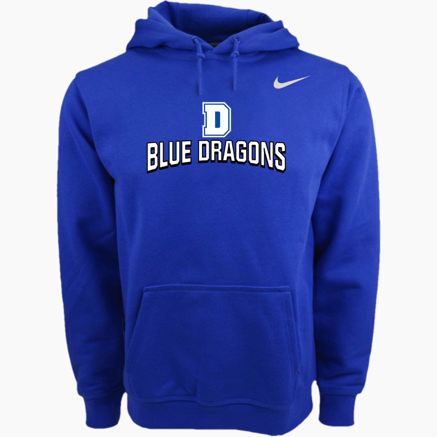 DIVISION HIGH SCHOOL BLUE DRAGONS Nike Men's Club Pullover Fleece Hoodie