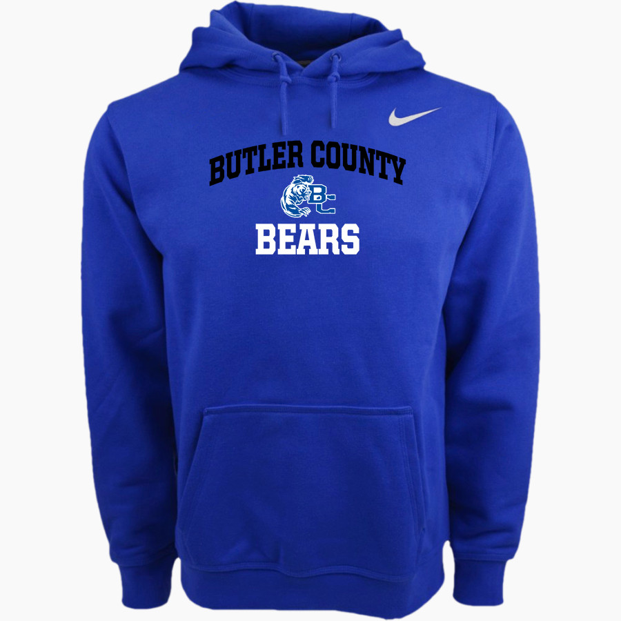 Butler County Bears <span class="pdp-name-mascot">Butler County Bears</span> Nike Men's Club Pullover Fleece Hoodie