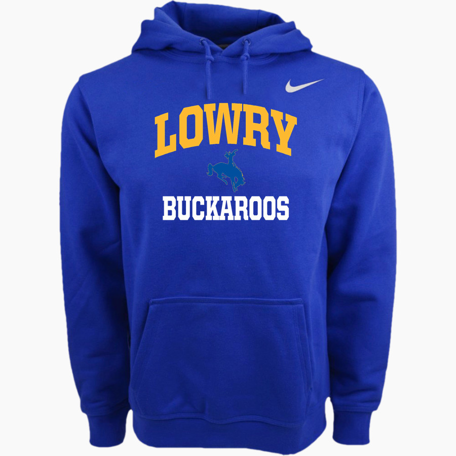 LOWRY HIGH SCHOOL BUCKAROOS Nike Men's Club Pullover Fleece Hoodie