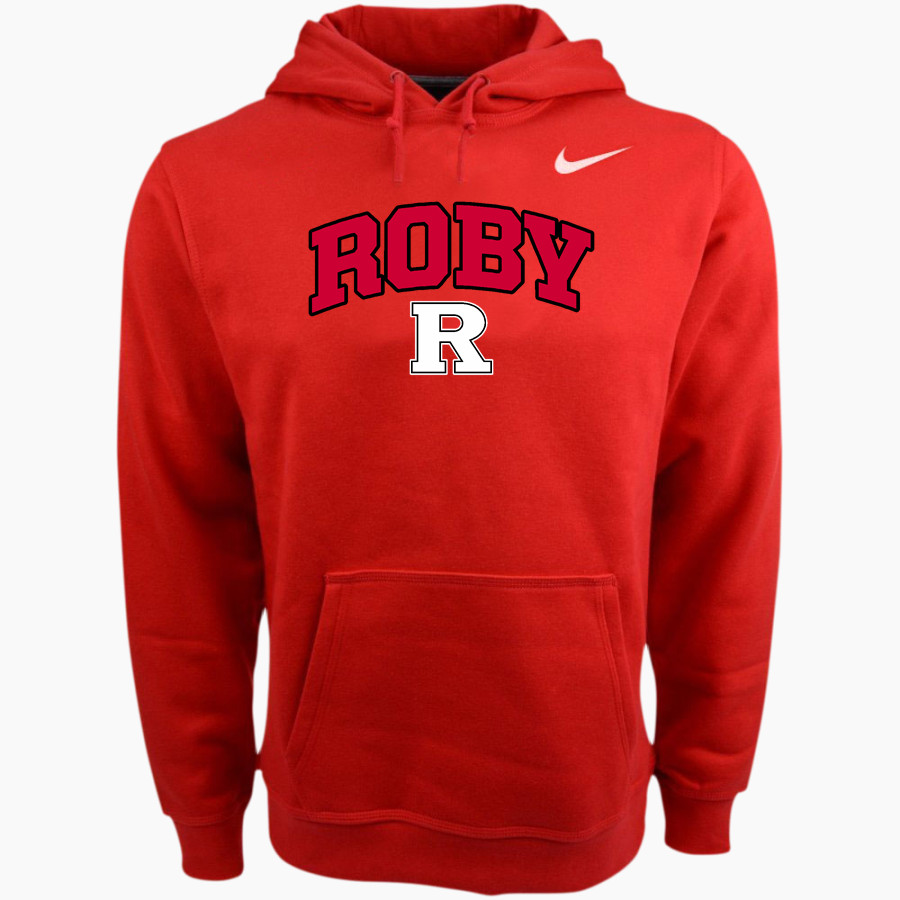 ROBY HIGH SCHOOL LIONS <span class="pdp-name-mascot">ROBY LIONS</span> Nike Men's Club Pullover Fleece Hoodie