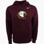 LINDBLOM MATH AND SCIENCE ACADEMY EAGLES Nike Men's Club Pullover Fleece Hoodie Front Thumbnail