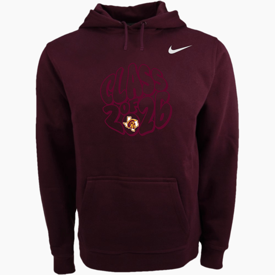 CHARLOTTE HIGH SCHOOL TROJANS Nike Men's Club Pullover Fleece Hoodie