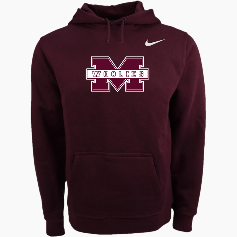 MILLBURY SR HIGH SCHOOL WOOLIES <span class="pdp-name-mascot">MILLBURY MEMORIAL WOOLIES</span> Nike Men's Club Pullover Fleece Hoodie