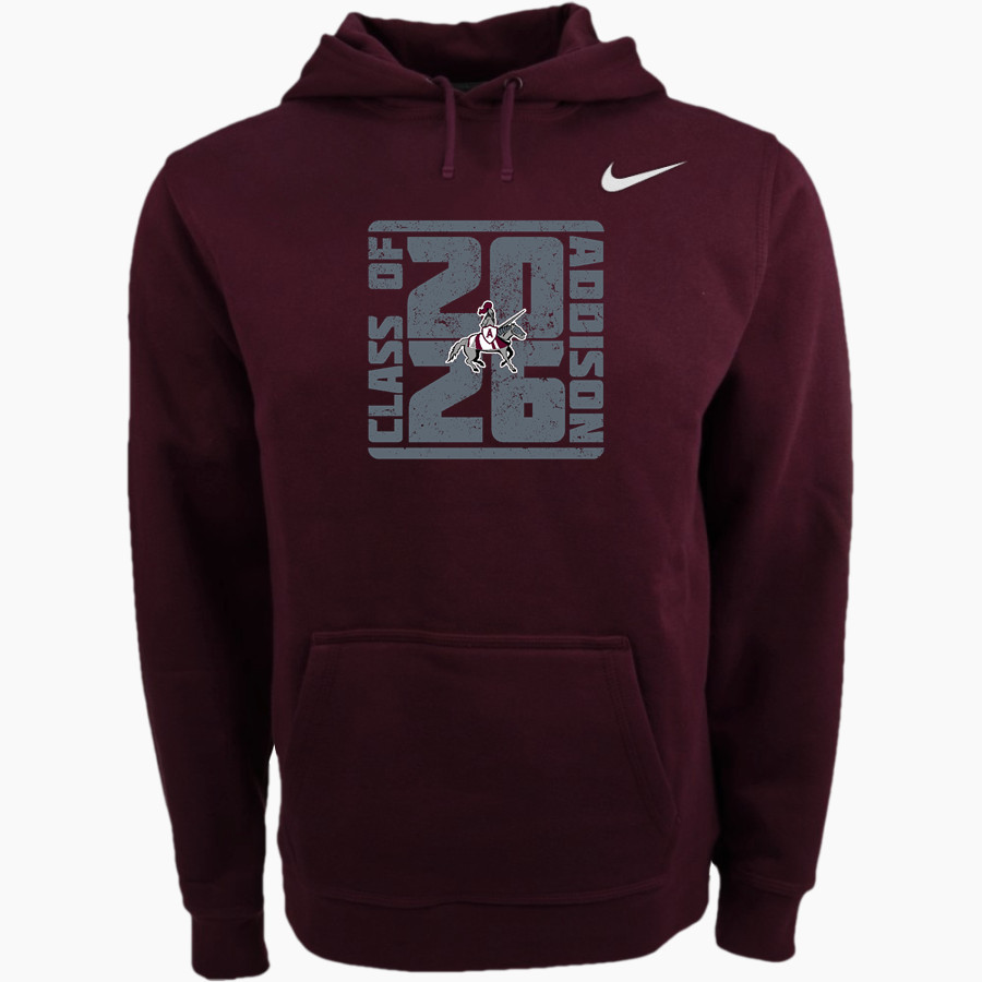 ADDISON CENTRAL HIGH SCHOOL KNIGHTS Nike Men's Club Pullover Fleece Hoodie