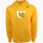 Breck Mustangs Nike Men's Club Pullover Fleece Hoodie Front Thumbnail