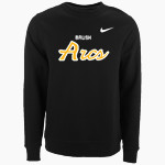 Brush Arcs Nike Men's Club Fleece Crew Front Thumbnail