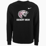 Desert View Jaguars Nike Men's Club Fleece Crew Front Thumbnail