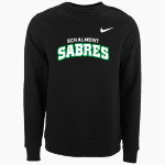 Schalmont Sabres Nike Men's Club Fleece Crew Front Thumbnail