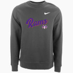 McDonough Rams Nike Men's Club Fleece Crew Front Thumbnail