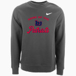 Bob Jones Patriots Nike Men's Club Fleece Crew Front Thumbnail