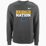 Burrillville Broncos Nike Men's Club Fleece Crew Front Thumbnail