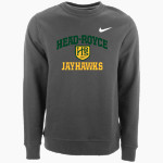 Head-Royce Jayhawks Nike Men's Club Fleece Crew Front Thumbnail