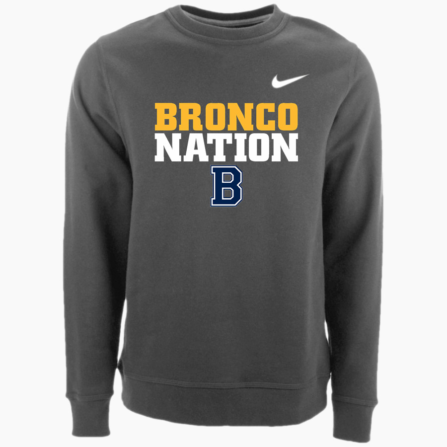 Burrillville Broncos Nike Men's Club Fleece Crew