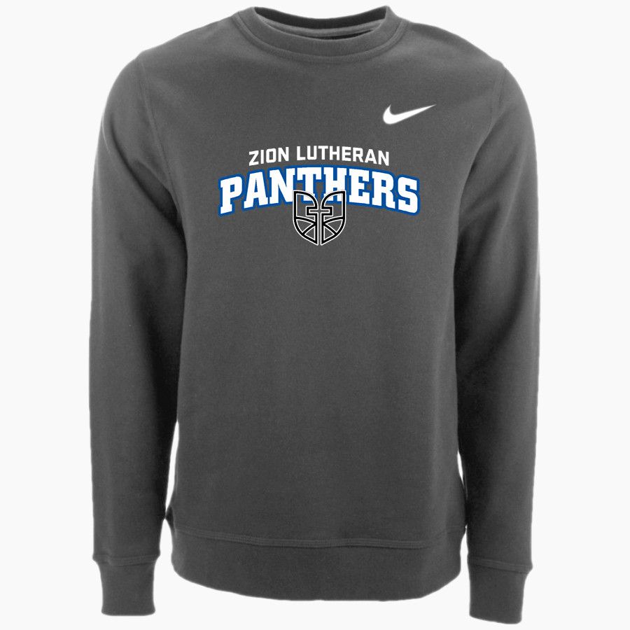 Zion Lutheran School Panthers Nike Men's Club Fleece Crew