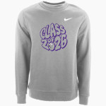 Bergman Dolphins Nike Men's Club Fleece Crew Front Thumbnail