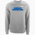 MTSU Blue Raiders <span class="pdp-name-mascot">MTSU Blue Raiders</span> Nike Men's Club Fleece Crew Front Thumbnail