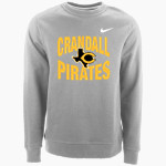CRANDALL HIGH SCHOOL PIRATES Nike Men's Club Fleece Crew Front Thumbnail