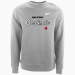 HALFWAY HIGH SCHOOL CARDINALS <span class="pdp-name-mascot">HALFWAY CARDINALS</span> Nike Men's Club Fleece Crew Front Thumbnail