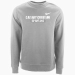 Calvary Christian Spartans <span class="pdp-name-mascot">Calvary Christian Spartans</span> Nike Men's Club Fleece Crew Front Thumbnail