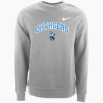 CENTRAL HIGH SCHOOL CHARGERS Nike Men's Club Fleece Crew Front Thumbnail