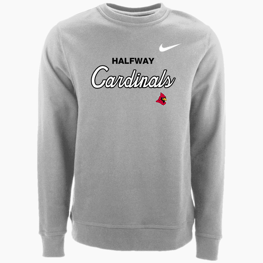 HALFWAY HIGH SCHOOL CARDINALS <span class="pdp-name-mascot">HALFWAY CARDINALS</span> Nike Men's Club Fleece Crew