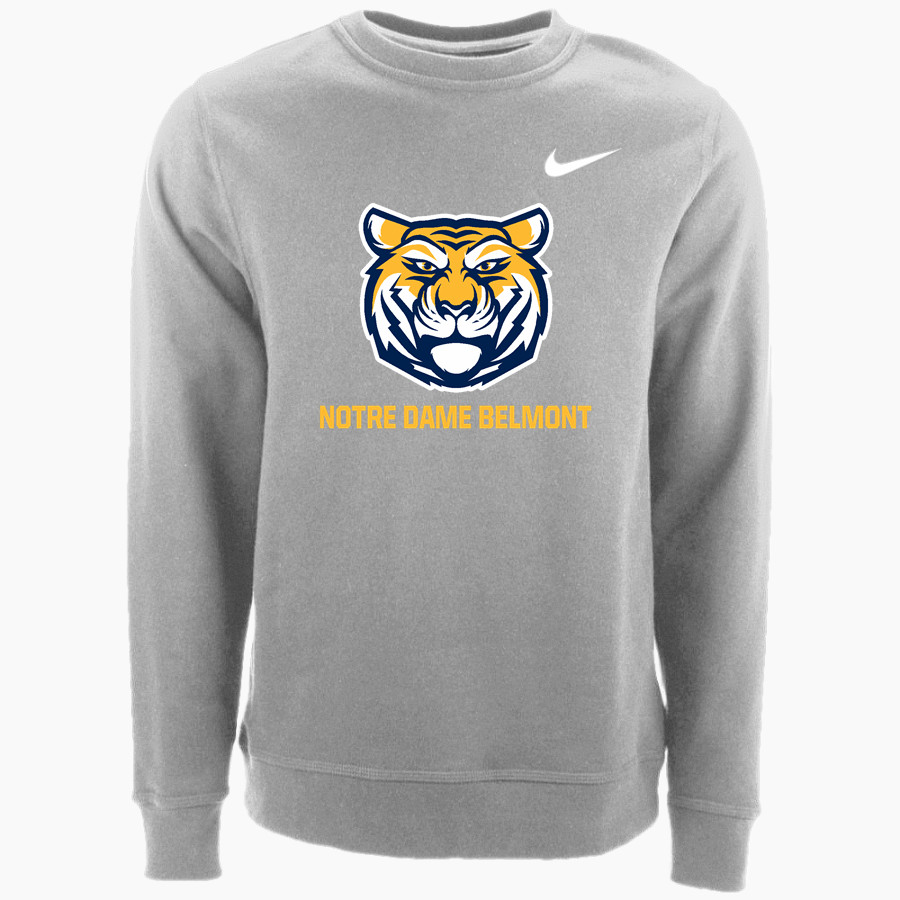 Notre Dame Belmont Tigers Nike Men's Club Fleece Crew