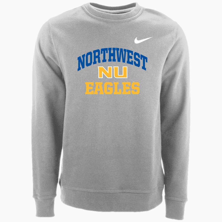 Northwest University Eagles Online Store <span class="pdp-name-mascot">Northwest Eagles</span> Nike Men's Club Fleece Crew