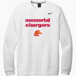 MEMORIAL HIGH SCHOOL CHARGERS <span class="pdp-name-mascot">MEMORIAL CHARGERS</span> Nike Men's Club Fleece Crew Front Thumbnail
