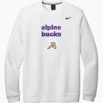 ALPINE HIGH SCHOOL BUCKS <span class="pdp-name-mascot">ALPINE BUCKS</span> Nike Men's Club Fleece Crew Front Thumbnail