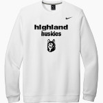 HIGHLAND HIGH SCHOOL HUSKIES Nike Men's Club Fleece Crew Front Thumbnail