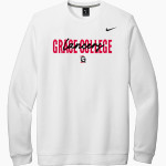 Grace College Lancers Nike Men's Club Fleece Crew Front Thumbnail